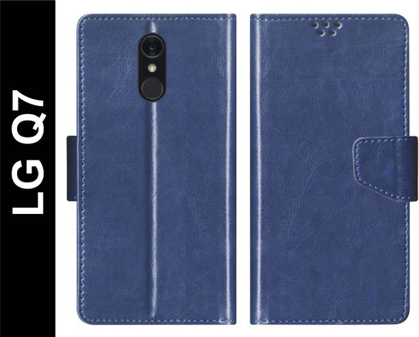 SBMS Flip Cover for LG Q7 Back Cover Case with Magnatic Closure