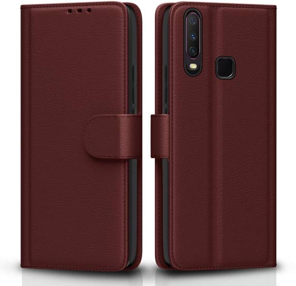 Glimring Flip Cover for Vivo Y17, Vivo U10