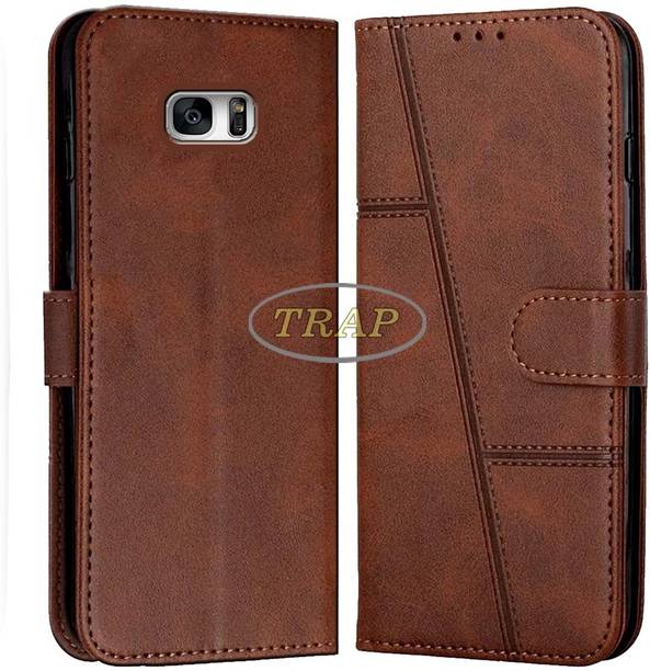 Trap Premium Flip Cover Flip Cover for Samsung Galaxy S7 Edge