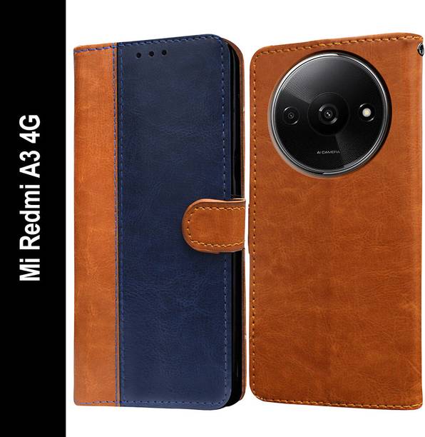 Casotec Flip Cover for Mi Redmi A3 (2024) 4G, Mi Redmi A3x 4G, POCO C61