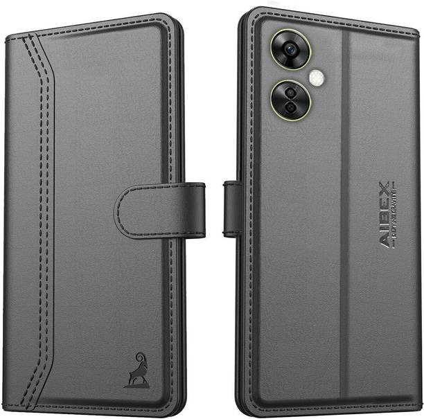 AIBEX Flip Cover for OnePlus Nord CE 3 Lite 5G| Premium Leather Finish | Magnetic Closure | Kickstand Feature