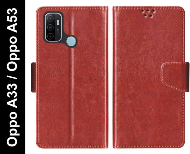 RKFLIP Flip Cover for RKFLIP_Oppo A33, Oppo A53_Brown