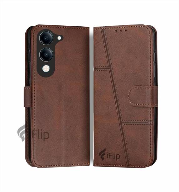 iFlip Flip Cover for VIVO T4LITE 5G, Card Pockets Wallet & Stand