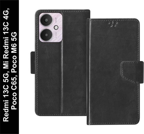 SBMS Flip Cover for Mi Redmi 13C 5G / Mi Redmi 13C 4G / Poco C65 / Poco M6 5G Back Cover Case