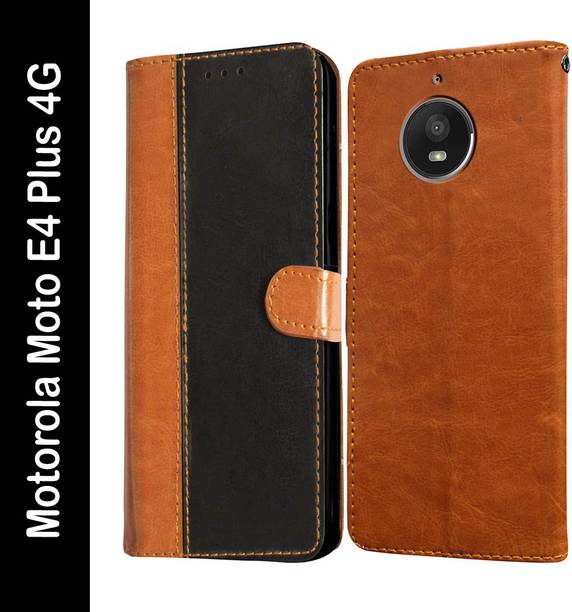 Casotec Flip Cover for Motorola Moto E4 Plus