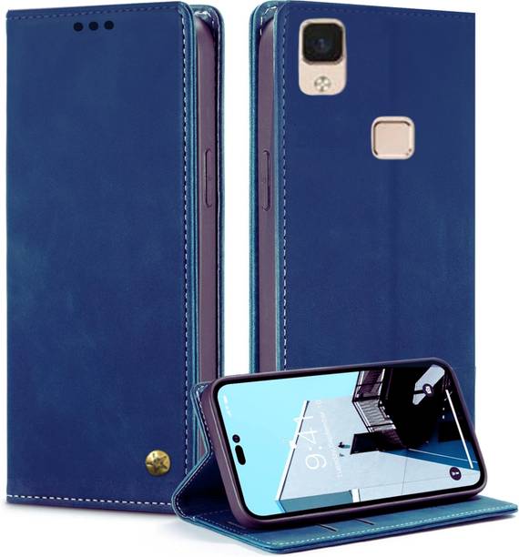 GoPerfect Wallet Case Cover for Vivo V3, Premium Imported Business Series Flip Back Cover