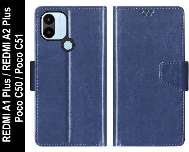 SBMS Flip Cover for Poco C50 / Poco C51 / Mi REDMI A1 Plus / REDMI A2 Plus