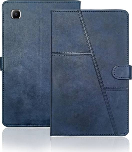 SUPER-ME Flip Cover for Samsung Galaxy Tab A7 Lite Heavy Magnet Scratch-Free Vegan Leather 3 Pockets