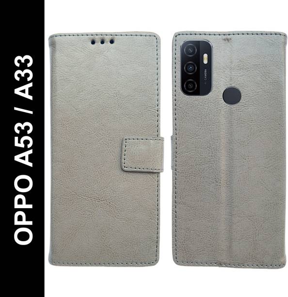 Krofty Flip Cover for OPPO A53, OPPO A33