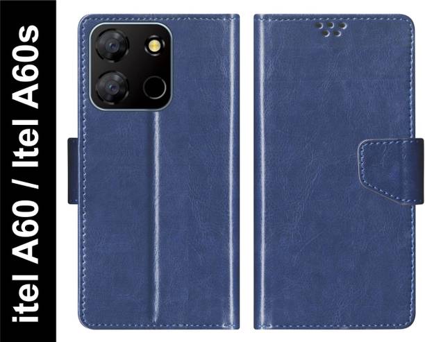 SBMS Flip Cover for itel A60 / Itel A60s Back Cover Case with Magnatic Closure