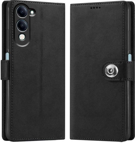 Plain Flip Cover for Vivo Y19e 5G