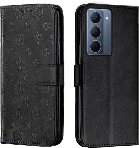Ascensify Flip Cover for Realme P3x 5G Floral Pattern, Magnetic Closure, Shockproof Wallet Case
