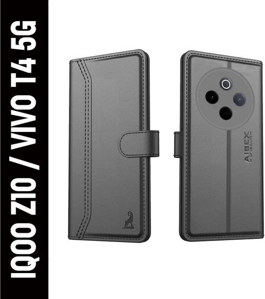 AIBEX Flip Cover for Vivo T4 5G / iQOO Z10 5G |Premium Leather Finish | Magnetic Closure | Kickstand Feature