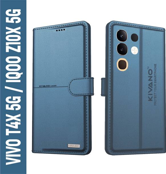 KIVANO Flip Cover for Vivo Y31 Pro 5G / Vivo T4X 5G / IQOO Z10X 5G|Premium Leather Wallet Case|Magnetic Closure
