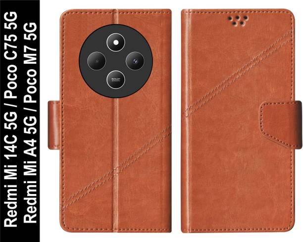 SBMS Flip Cover for Xiaomi Mi Redmi 14C 5G / Poco M7 5G / Poco C75 5G / Redmi A4 5G
