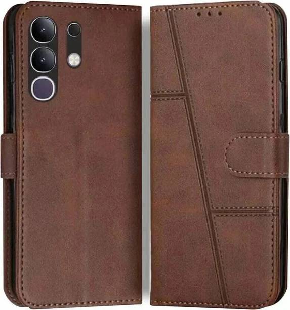FoneShield Flip Cover for Vivo Y31 Pro 5G / Vivo T4x 5G / iQOO Z10X 5G, |Premium Leather| Built-in Stand| Card Slots