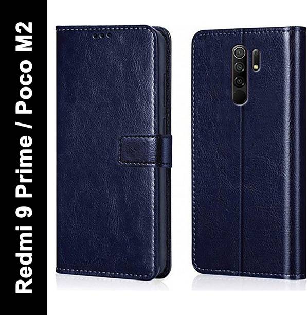 Nuvak Flip Cover for Mi Redmi 9 Prime, POCO M2, POCO M2 Reloaded