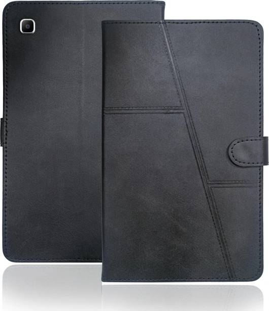 SUPER-ME Flip Cover for Samsung Galaxy Tab A7 Lite Flip Cover | Heavy Magnet | Scratch-Free Vegan Leather |