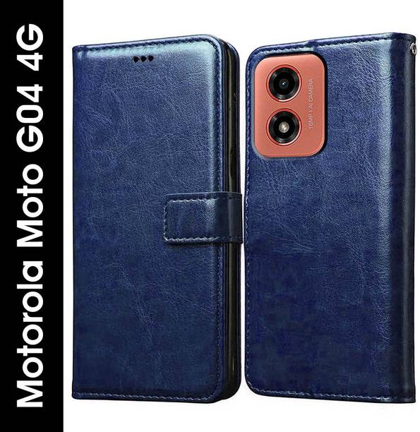 Casotec Flip Cover for Motorola Moto G04 4G, Motorola Moto G04s 4G