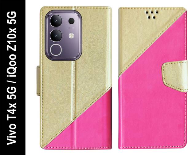 SBMS Flip Cover for Vivo T4x 5G / iQOO Z10x 5G Back Cover Case with Magnatic Closure
