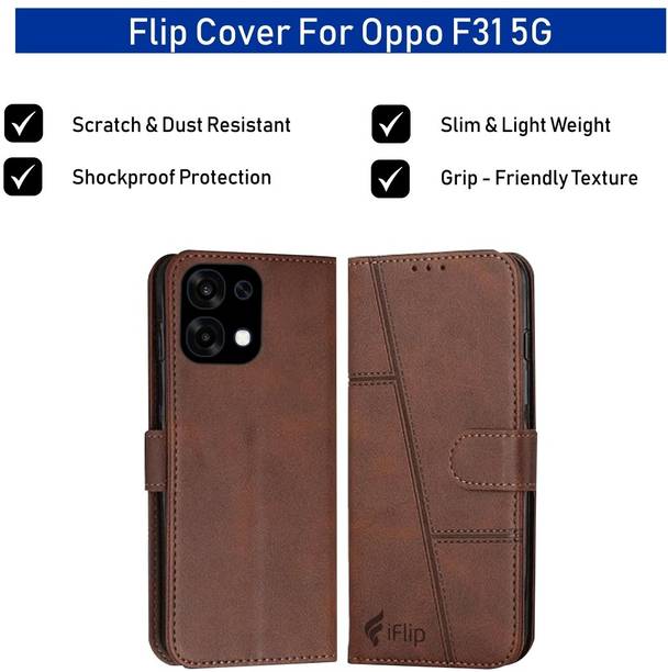 iFlip Flip Cover for OPPO F31 5G, Card Pockets Wallet & Stand
