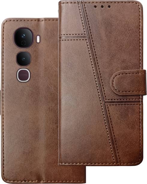 SUPER-ME Flip Cover for VIVO Y400 Pro 5G | Premium PU Leather Wallet Case with Magnetic Closure & Stand |