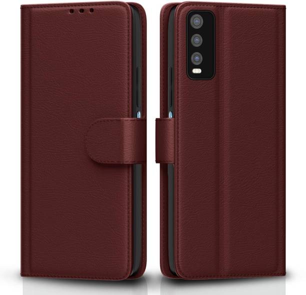 Glimring Flip Cover for VIVO Y12s / Y20 / Y20i / Y20G Flip Case