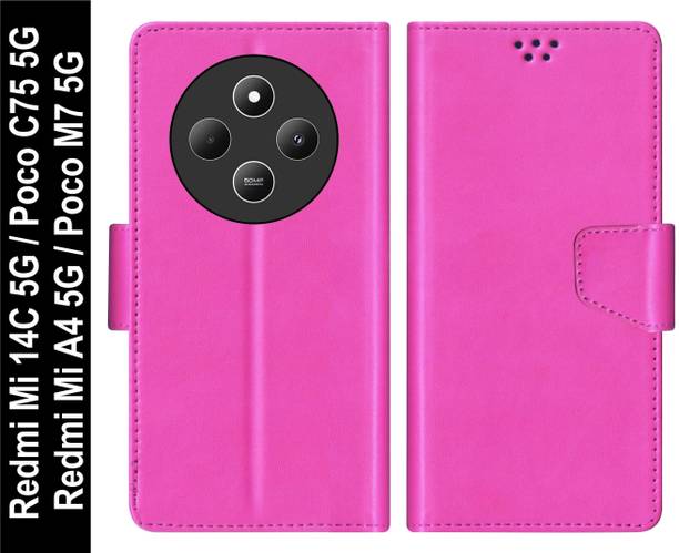 SBMS Flip Cover for Xiaomi Mi Redmi 14C 5G / Poco M7 5G / Poco C75 5G / Redmi A4 5G
