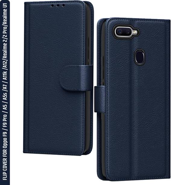 gunvar Flip Cover for Oppo F9 / F9 Pro / A5 / A5s /A7 / A11k /A12/Realme 2/2 Pro/Realme U1
