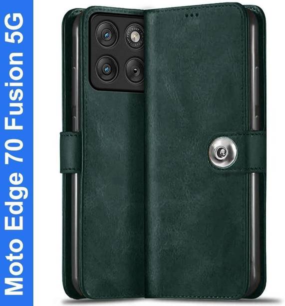 TheGiftKart Flip Cover for Motorola Moto Edge 70 Fusion 5G | Genuine Leather Finish | Pockets & Stand Flip Back Cover