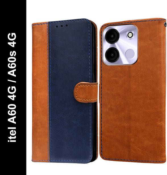 Casotec Flip Cover for Itel A60 4G, Itel A60s 4G