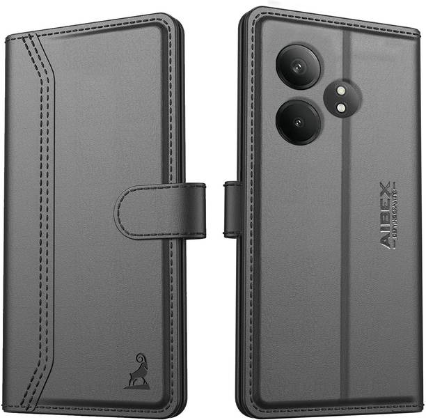 AIBEX Flip Cover for Realme GT 6T 5G|Premium Leather Finish | Magnetic Closure | Kickstand Feature | Shockproof