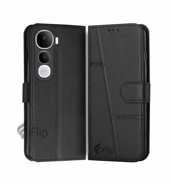 iFlip Flip Cover for Vivo Y400 PRO, Card Pockets Wallet & Stand