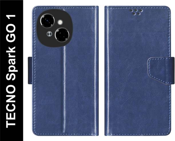 SBMS Flip Cover for TECNO Spark GO 1 Back Cover Case with Magnatic Closure