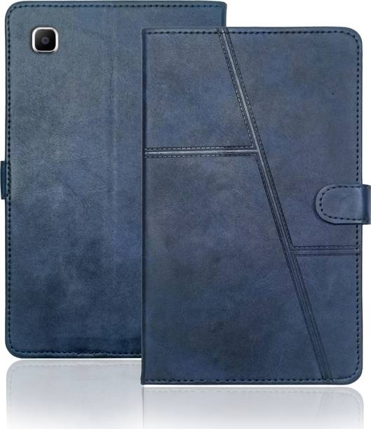 SUPER-ME Flip Cover for Samsung Galaxy Tab A7 Lite Heavy Magnet Scratch-Free Vegan Leather 3 Pockets