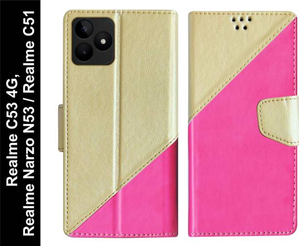 SBMS Flip Cover for Realme C53 4G / Realme C51 / Realme Narzo N53 Back Cover Case