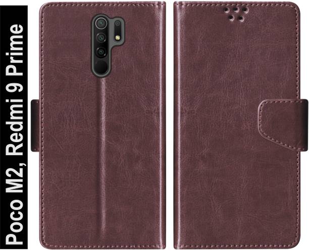 Rkcovers Flip Cover for RKFLIP_Poco M2, Redmi 9 Prime_COFFEE