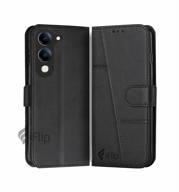 iFlip Flip Cover for VIVO T4LITE 5G, Card Pockets Wallet & Stand