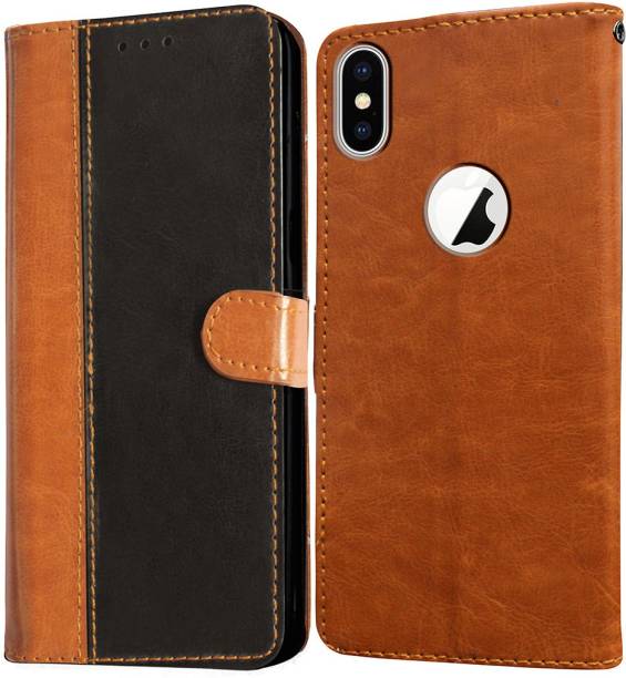 Casotec Flip Cover for Apple iPhone X, Apple iPhone XS