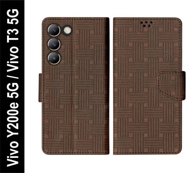SBMS Flip Cover for Vivo Y200e 5G, Vivo T3 5G with Magnatic Closure | Inbuilt Stand | Card & Money Pocket