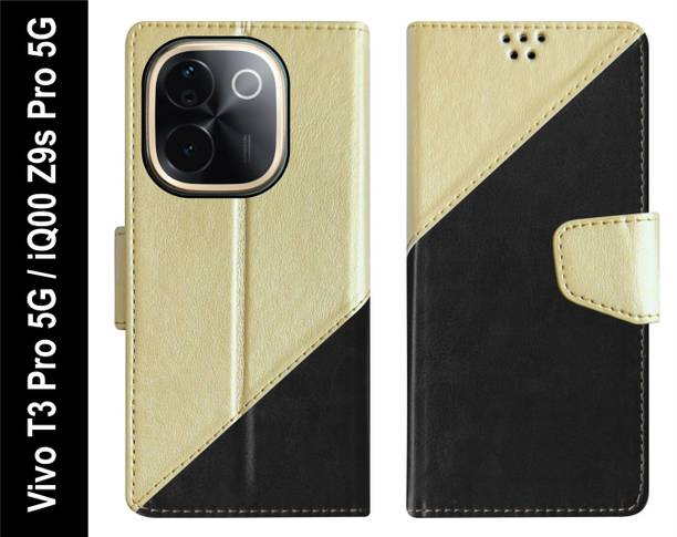 SBMS Flip Cover for Vivo T3 Pro 5G, iQOO Z9s Pro 5G Back Cover Case with Magnatic Closure