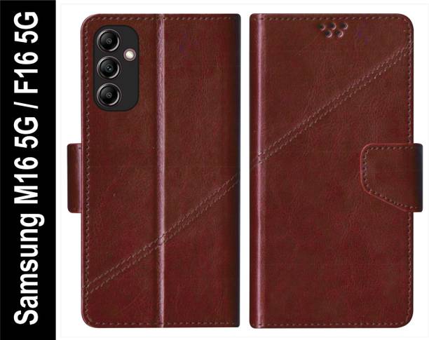 SBMS Flip Cover for Samsung Galaxy M16 5G / Samsung F16 5G Back Cover Case with Magnatic Closure