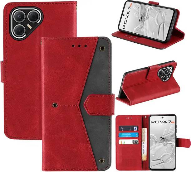 Aaghosh Flip Cover for Tecno Pova 7 5G