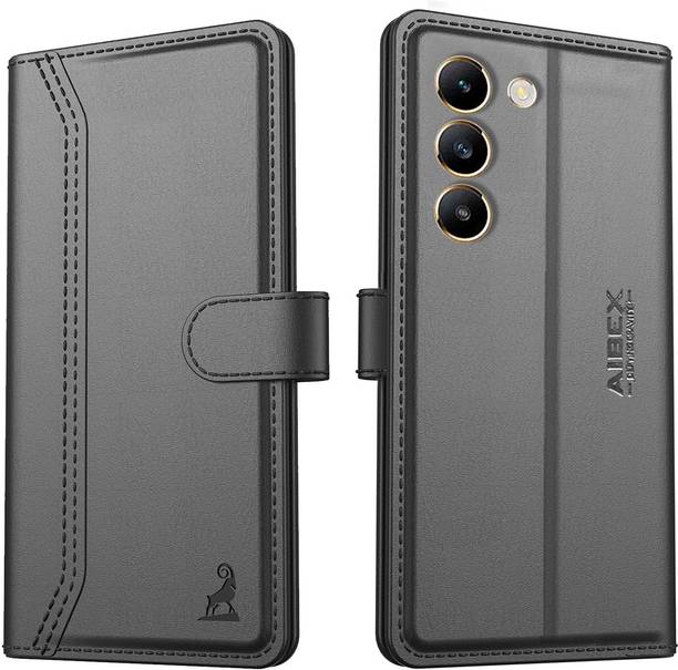 AIBEX Flip Cover for Vivo T3 5G / Vivo Y200e 5G |Premium Leather Finish | Magnetic Closure | Kickstand Feature