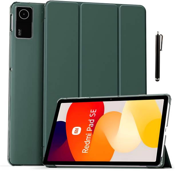 Proelite Flip Cover for Redmi Pad SE 11 inch Cover, Translucent Back with Stylus Pen [Auto Sleep Wake Feature]