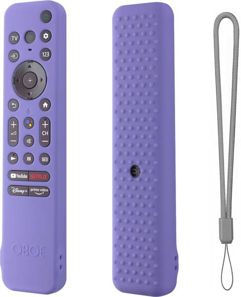 Oboe Front & Back Case for Sony Smart Tv 2022 Voice Remote RMF-TX 800U RMF-TX 900U Silicone Remote Cover with Lanyard