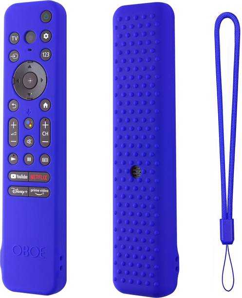 Oboe Front & Back Case for Sony Smart Tv 2022 Voice Remote RMF-TX 800U RMF-TX 900U Silicone Remote Cover with Lanyard