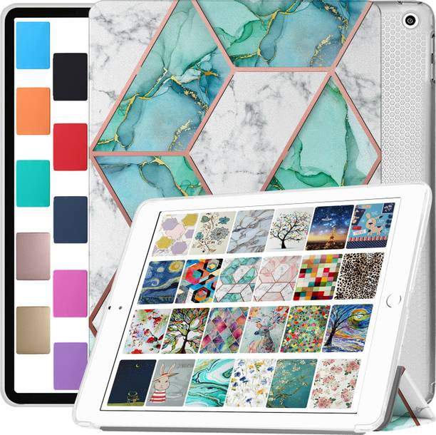 DuraSafe Cases Front & Back Case for iPad 9.7 inch 5th 6th Air 1st 2nd Gen Shockproof Printed Transparent Back Shell Cover