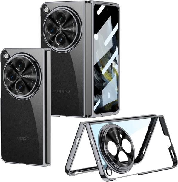 Midkart Front & Back Case for OnePlus Open with Front Glass Case Electroplated Anti-Yellowing Camera Protection Cover