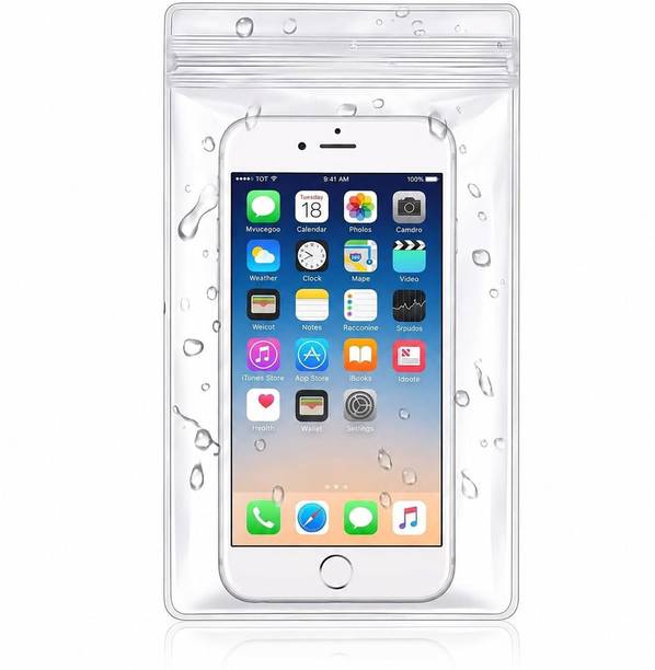 paldeep Pouch for Waterproof PVC Mobile Pouch Phone Case with Zip Lock for Protection in Rain & Dust.